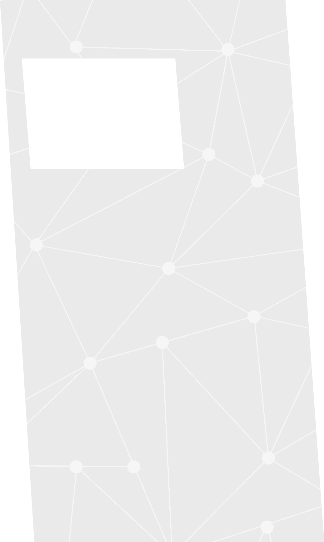 Abstract triangles outlines with dots connect on white background. Technology connection concept. Vector illustration